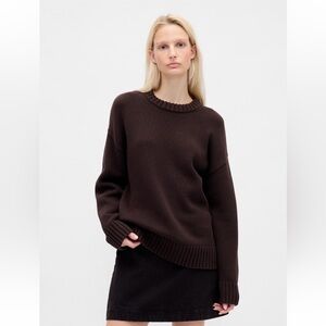 Gap 100% Cotton Oversized Sweater - NWT Terra Brown